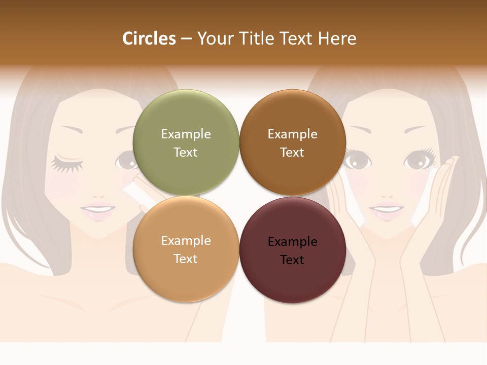 Women Who Care For Their Skin PowerPoint Template