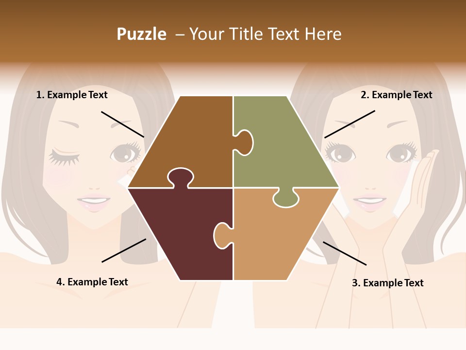 Women Who Care For Their Skin PowerPoint Template