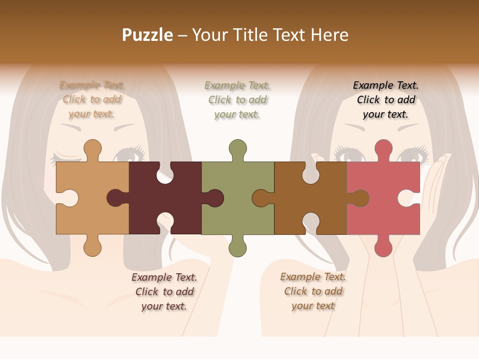 Women Who Care For Their Skin PowerPoint Template