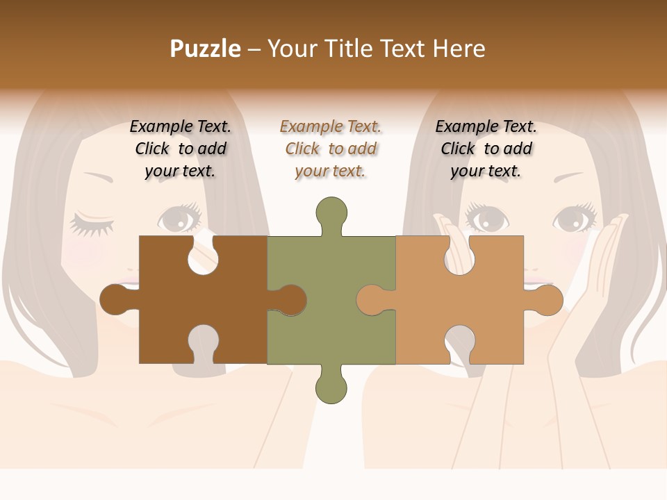 Women Who Care For Their Skin PowerPoint Template