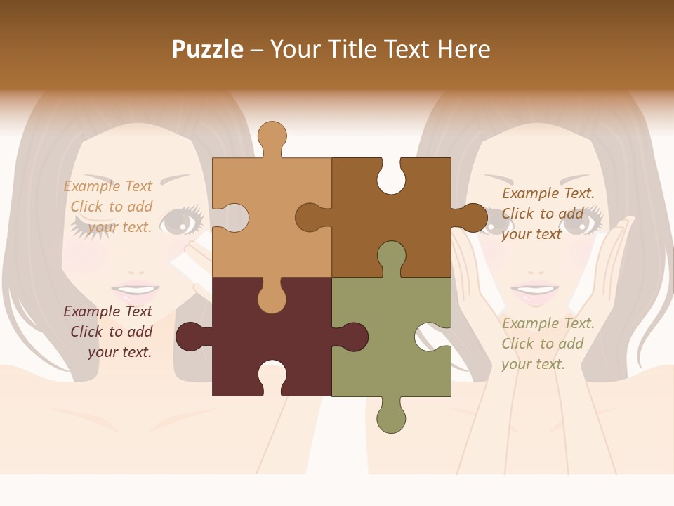 Women Who Care For Their Skin PowerPoint Template