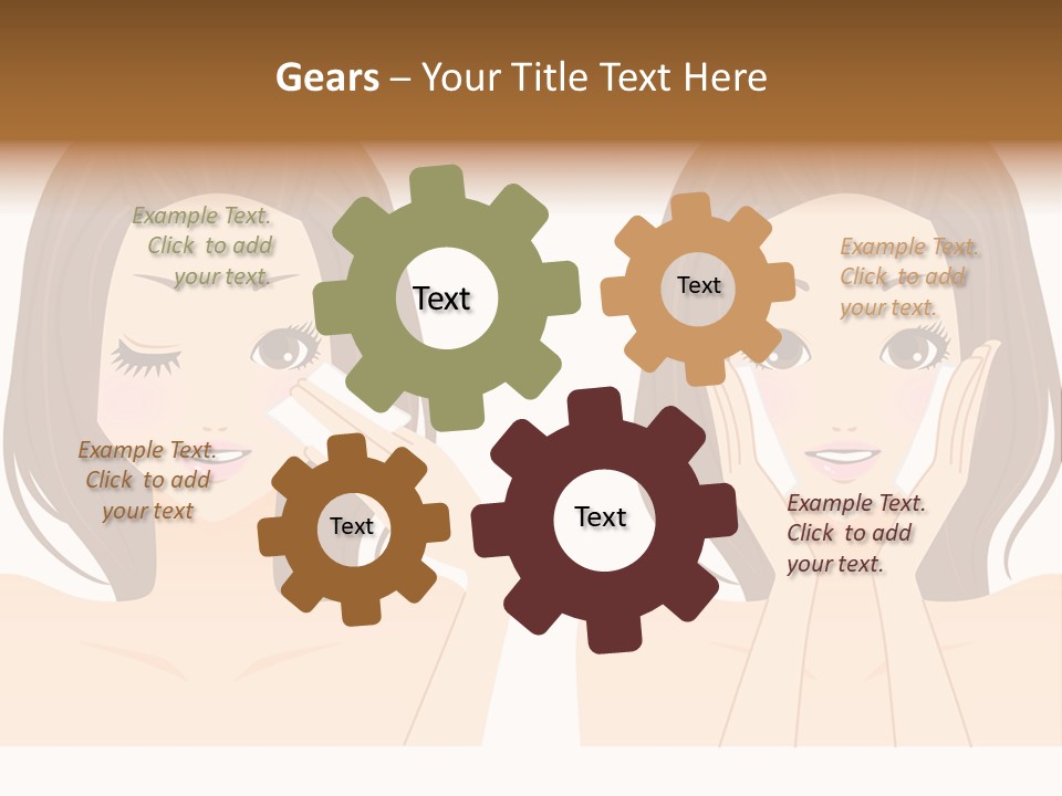 Women Who Care For Their Skin PowerPoint Template