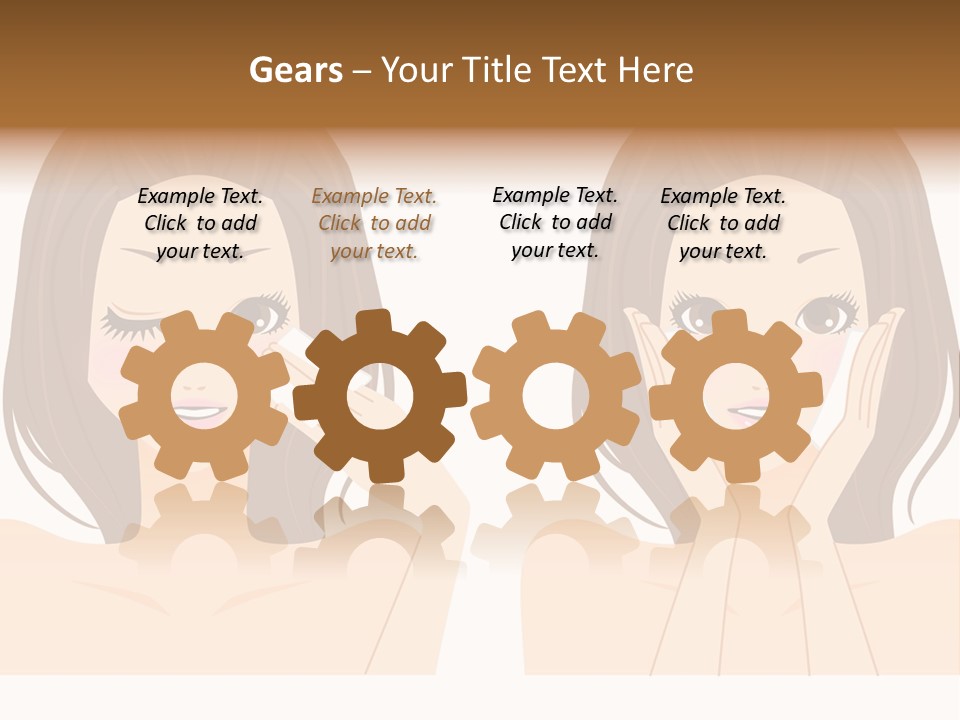 Women Who Care For Their Skin PowerPoint Template