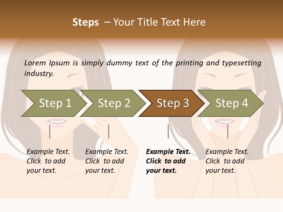 Women Who Care For Their Skin PowerPoint Template