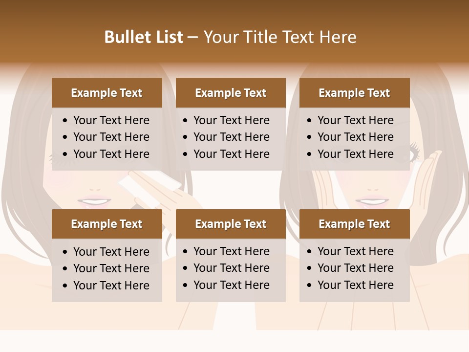 Women Who Care For Their Skin PowerPoint Template