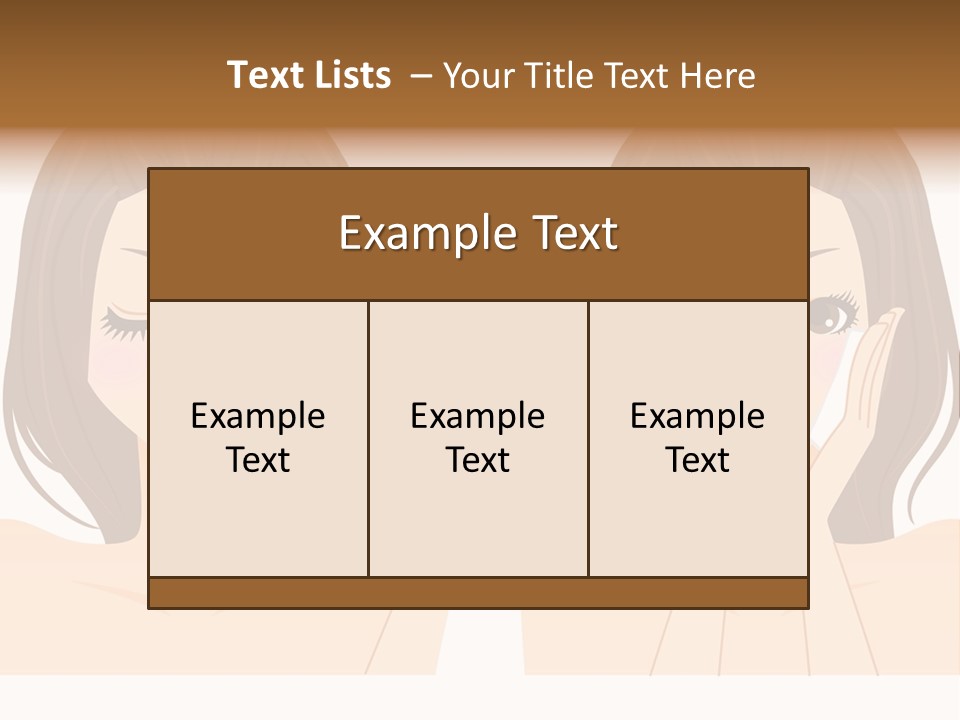 Women Who Care For Their Skin PowerPoint Template