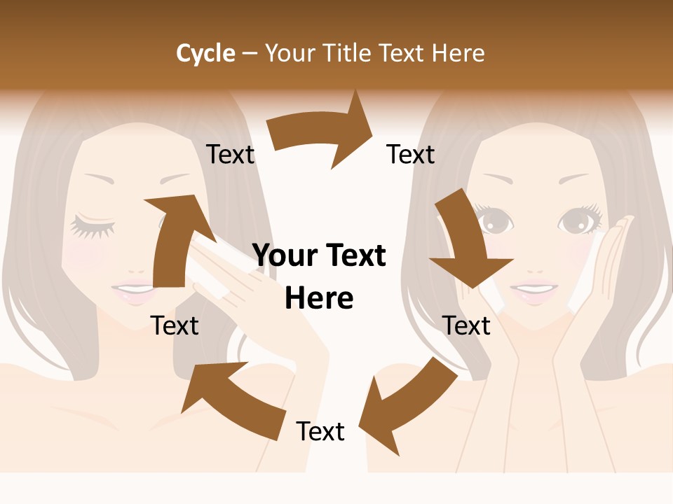 Women Who Care For Their Skin PowerPoint Template