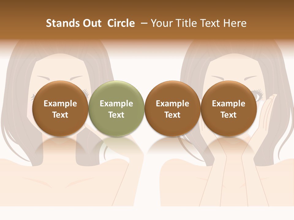 Women Who Care For Their Skin PowerPoint Template