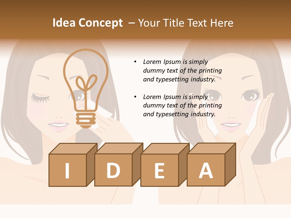 Women Who Care For Their Skin PowerPoint Template