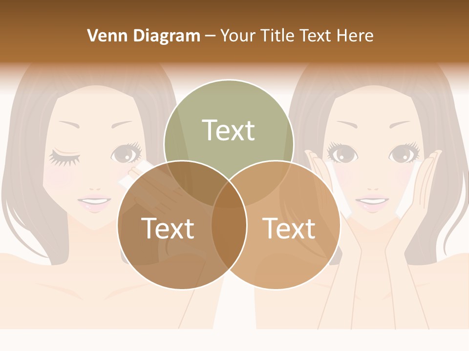 Women Who Care For Their Skin PowerPoint Template