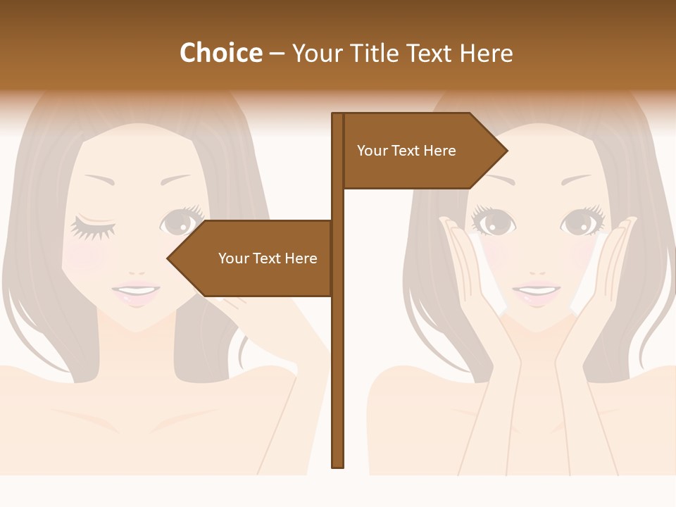 Women Who Care For Their Skin PowerPoint Template