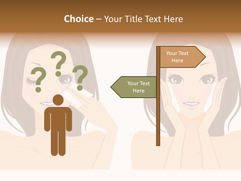 Women Who Care For Their Skin PowerPoint Template
