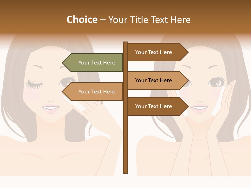 Women Who Care For Their Skin PowerPoint Template