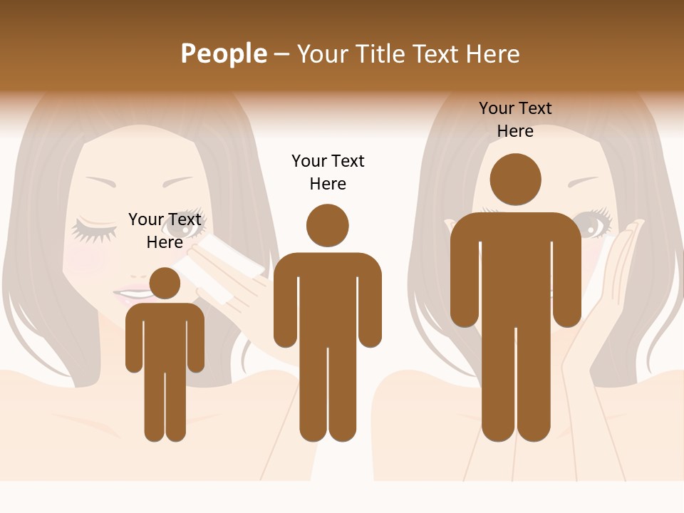 Women Who Care For Their Skin PowerPoint Template