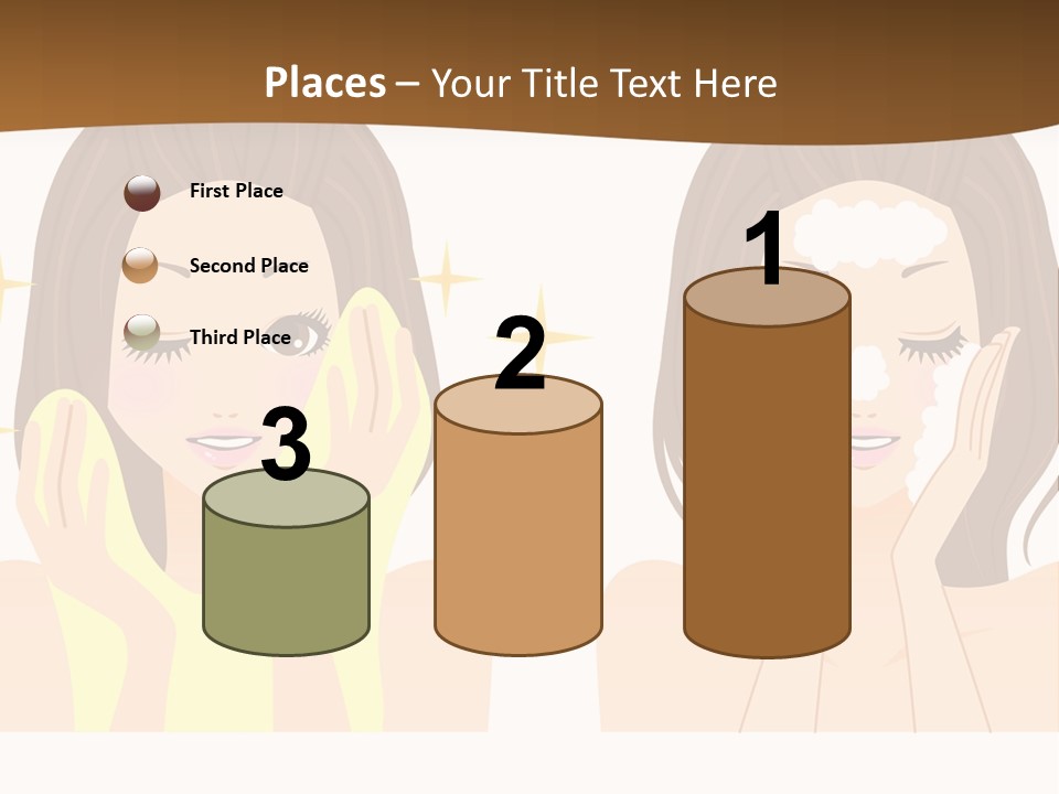 Face Wash Woman PowerPoint Template