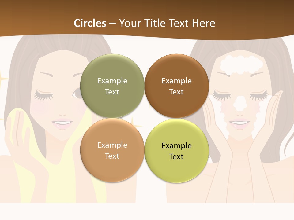 Face Wash Woman PowerPoint Template