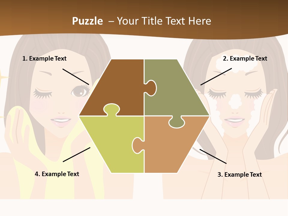 Face Wash Woman PowerPoint Template