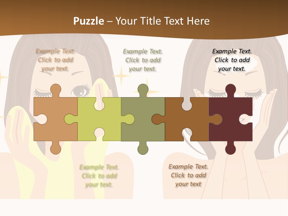 Face Wash Woman PowerPoint Template