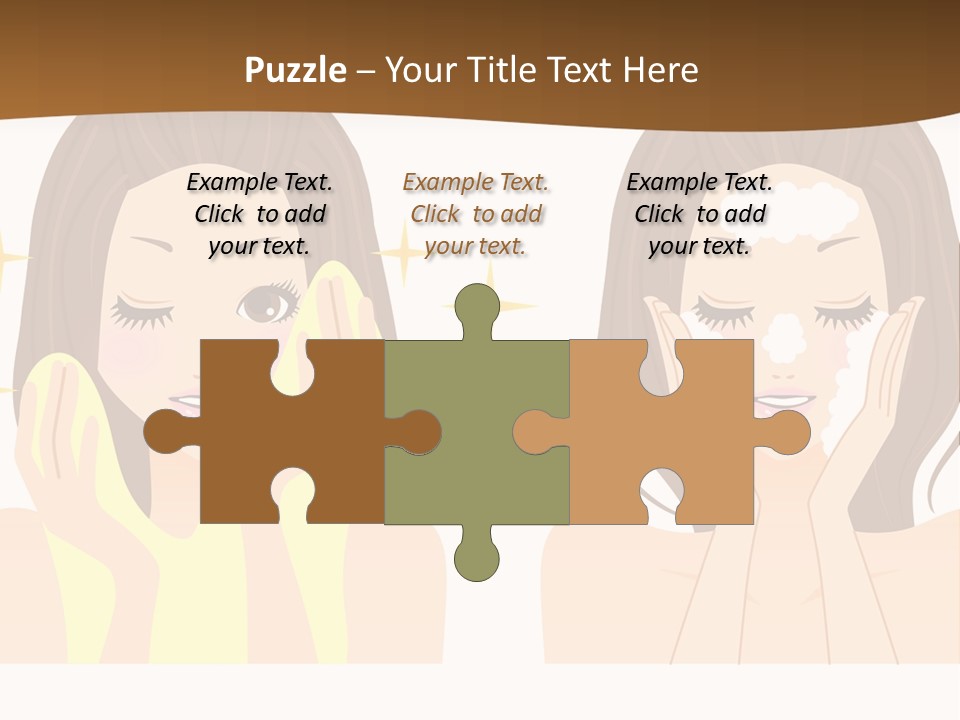 Face Wash Woman PowerPoint Template