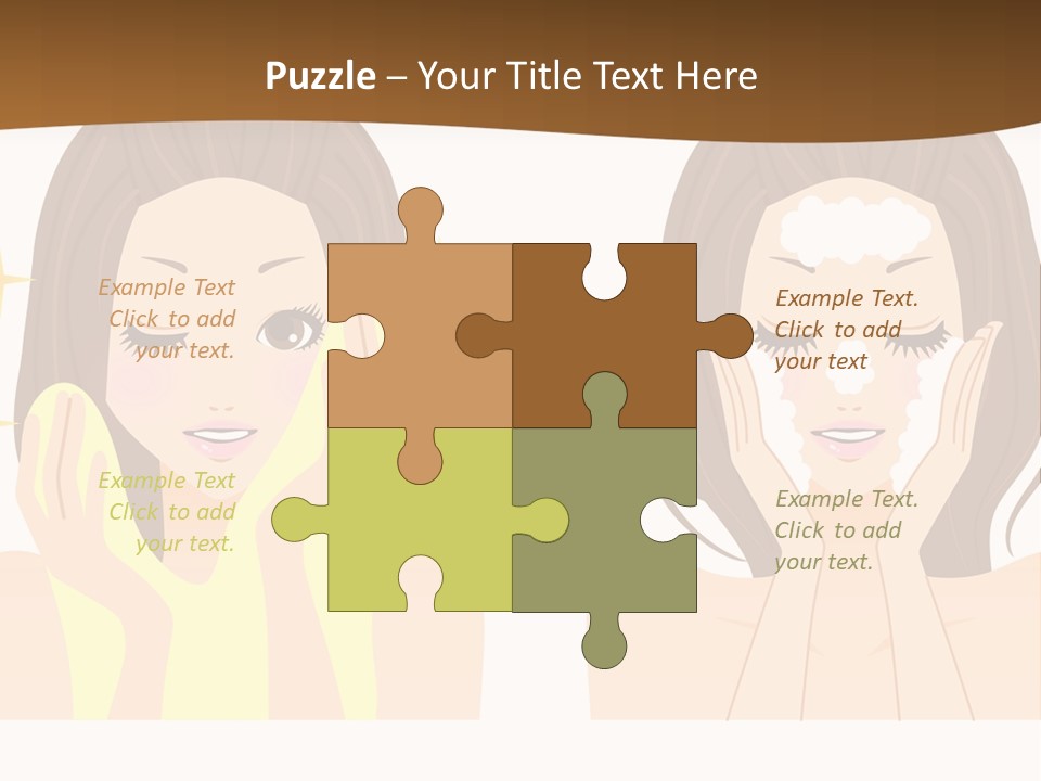 Face Wash Woman PowerPoint Template