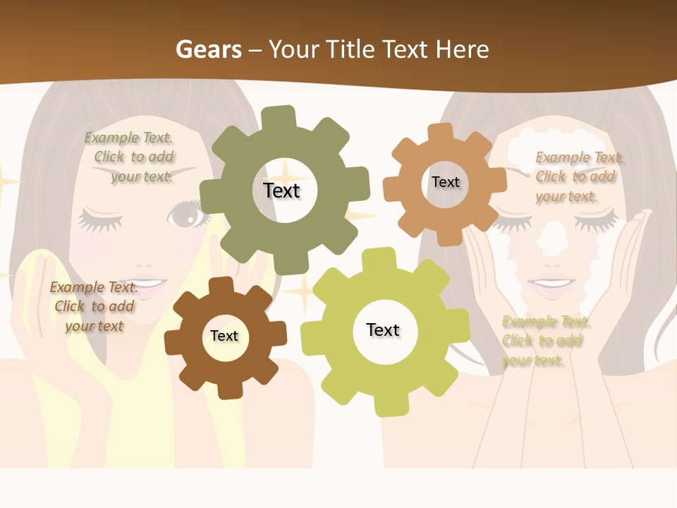 Face Wash Woman PowerPoint Template