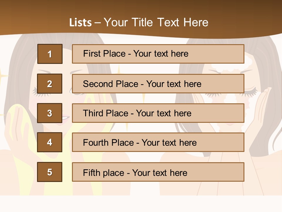 Face Wash Woman PowerPoint Template
