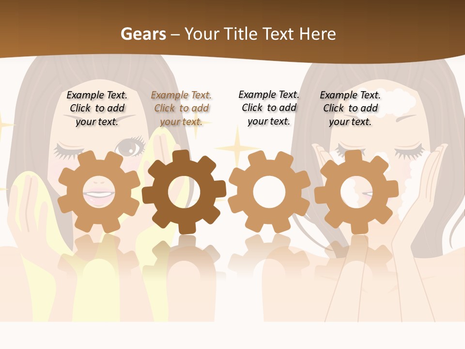 Face Wash Woman PowerPoint Template