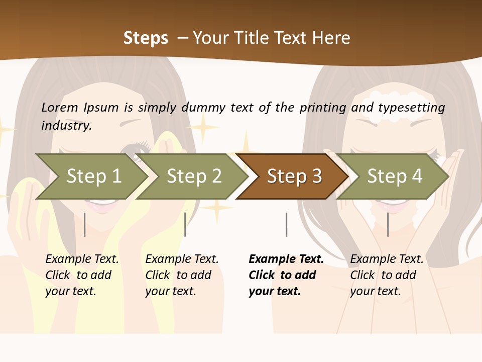 Face Wash Woman PowerPoint Template
