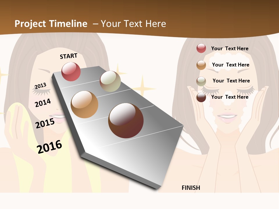 Face Wash Woman PowerPoint Template