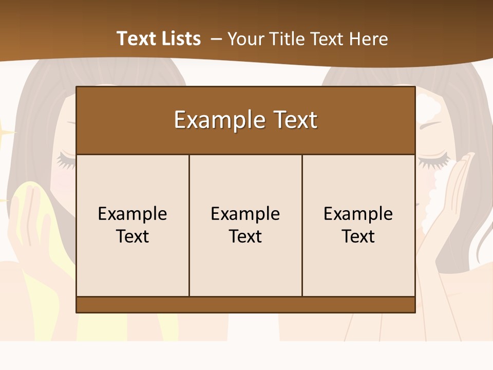 Face Wash Woman PowerPoint Template