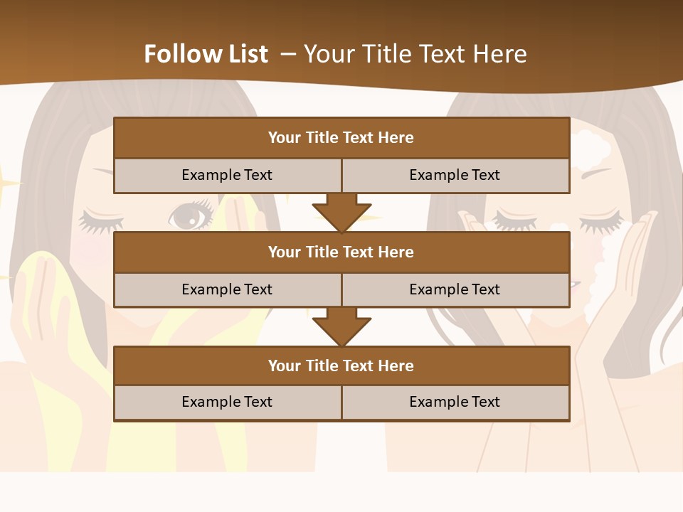 Face Wash Woman PowerPoint Template
