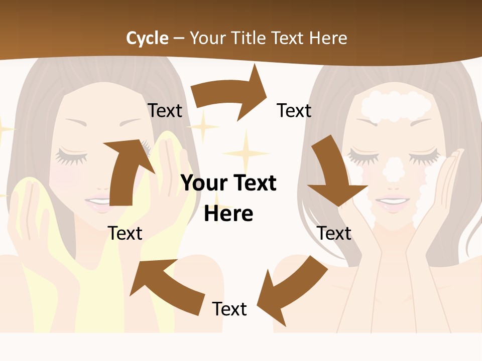 Face Wash Woman PowerPoint Template