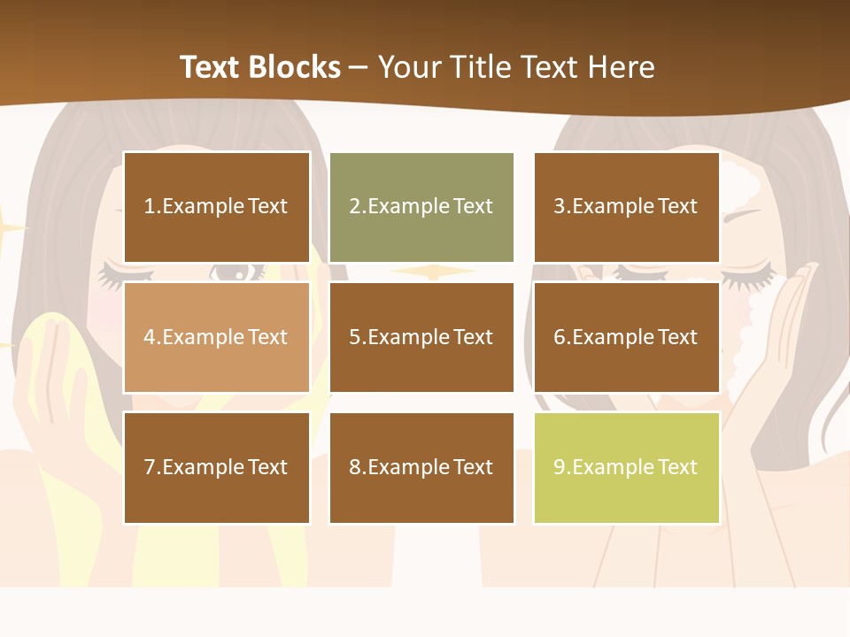 Face Wash Woman PowerPoint Template