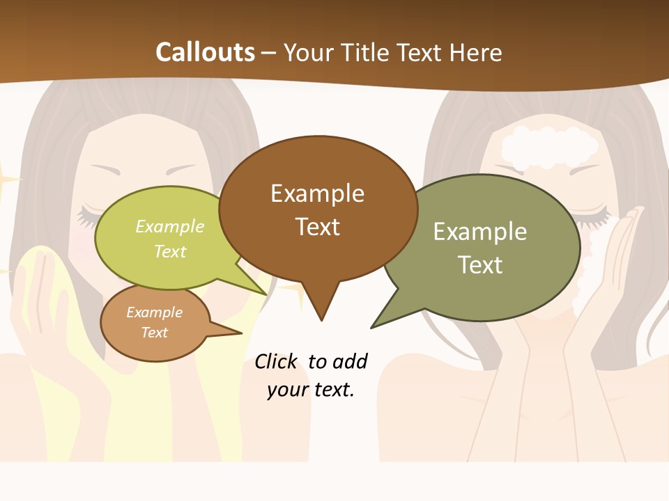 Face Wash Woman PowerPoint Template