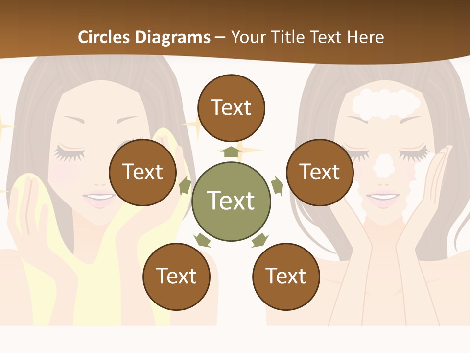 Face Wash Woman PowerPoint Template