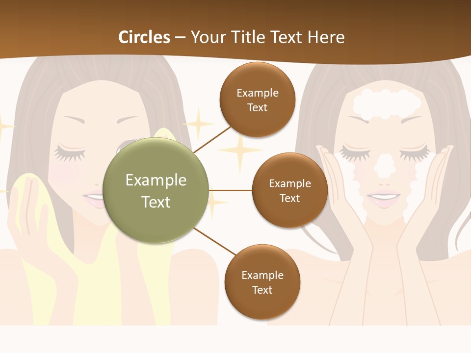 Face Wash Woman PowerPoint Template