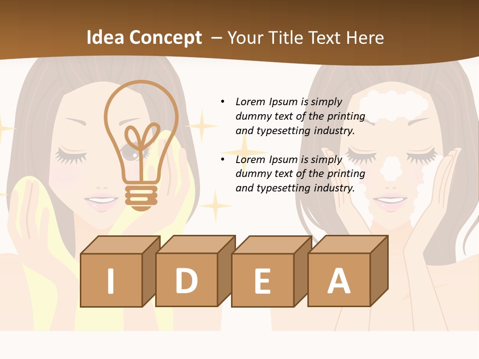 Face Wash Woman PowerPoint Template