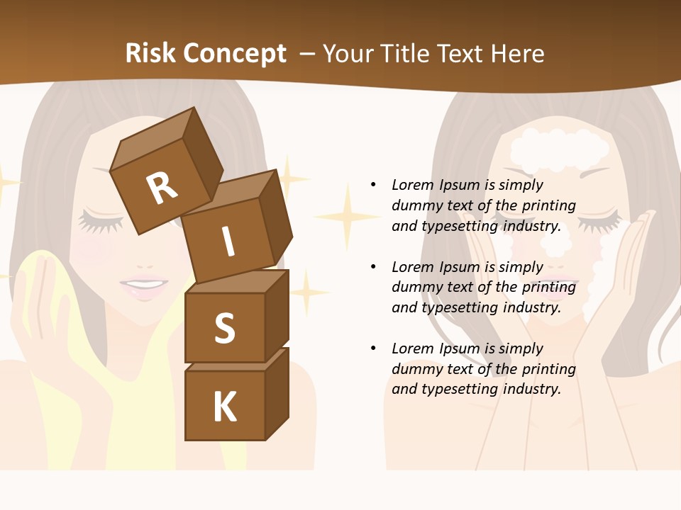 Face Wash Woman PowerPoint Template