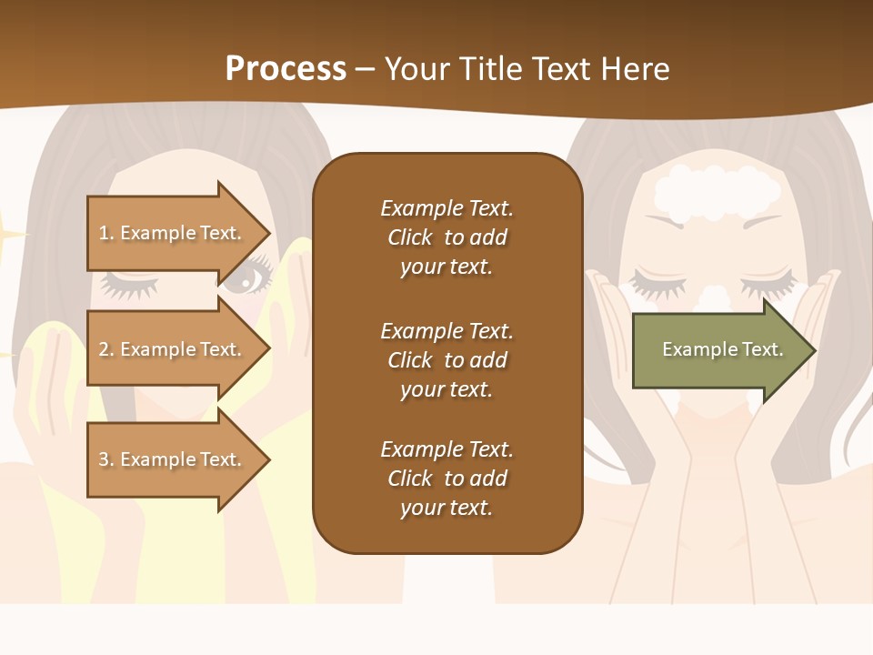 Face Wash Woman PowerPoint Template