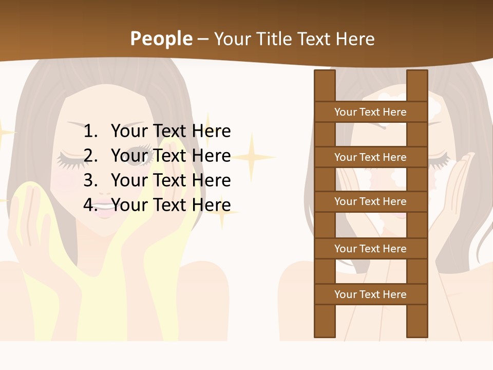 Face Wash Woman PowerPoint Template