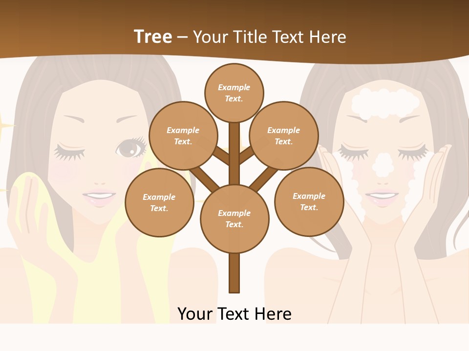 Face Wash Woman PowerPoint Template