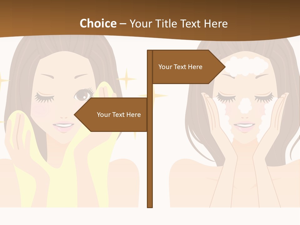 Face Wash Woman PowerPoint Template