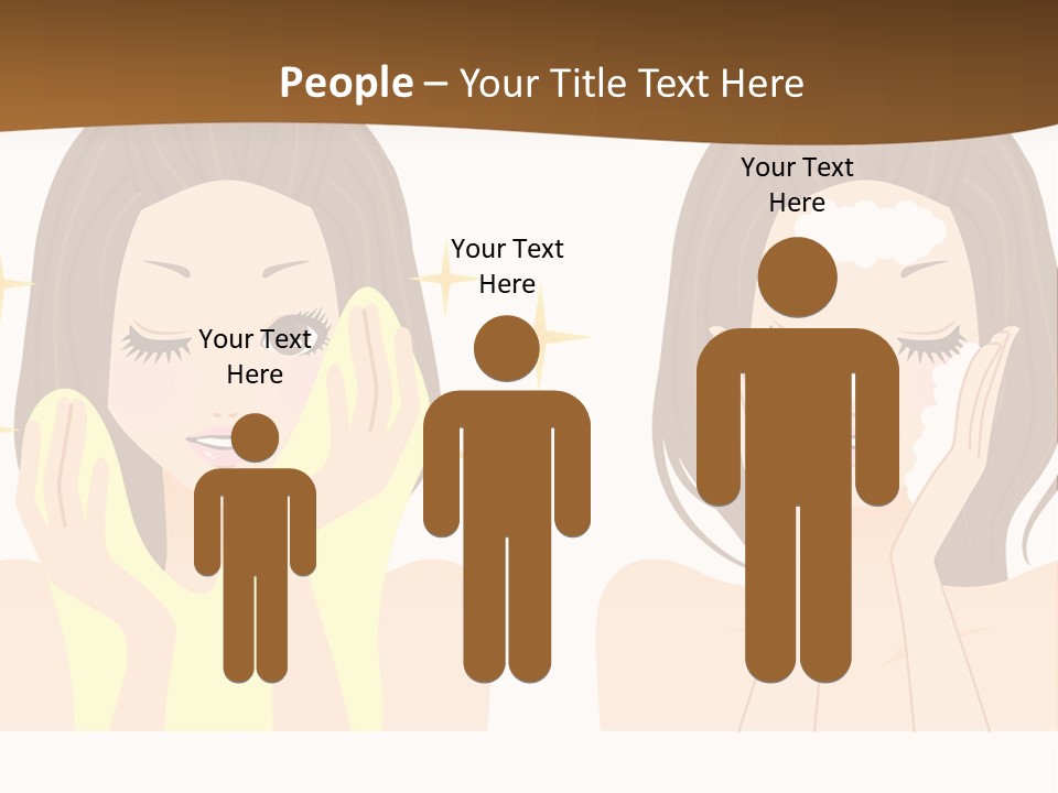 Face Wash Woman PowerPoint Template