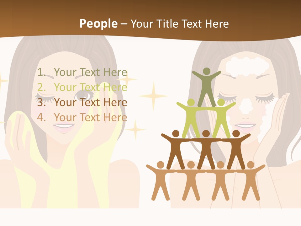 Face Wash Woman PowerPoint Template