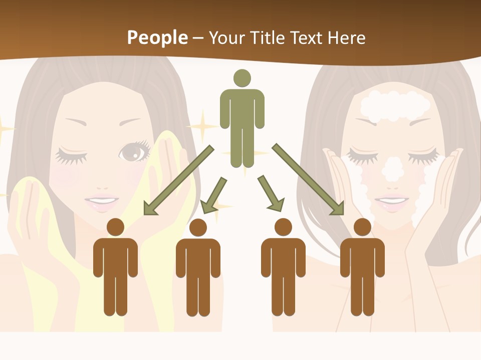 Face Wash Woman PowerPoint Template