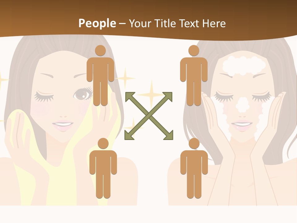 Face Wash Woman PowerPoint Template
