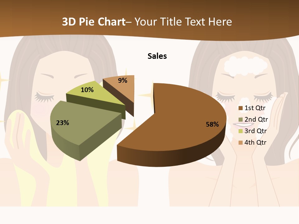 Face Wash Woman PowerPoint Template