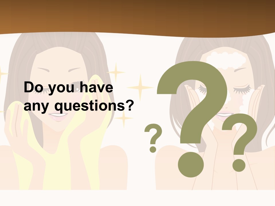 Face Wash Woman PowerPoint Template