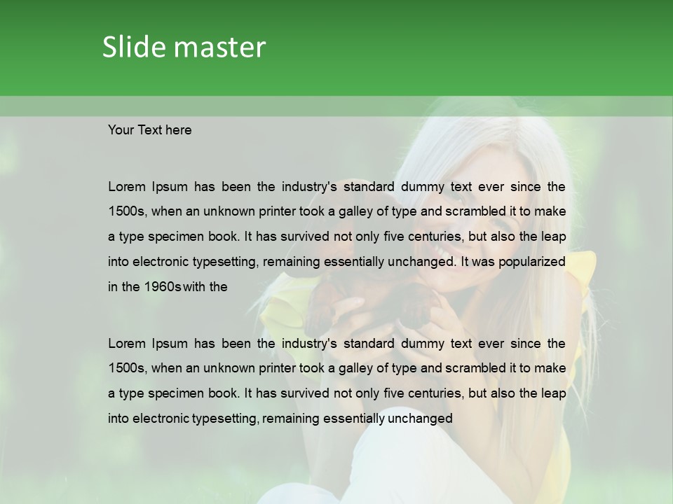 Mammal Person Sitting PowerPoint Template