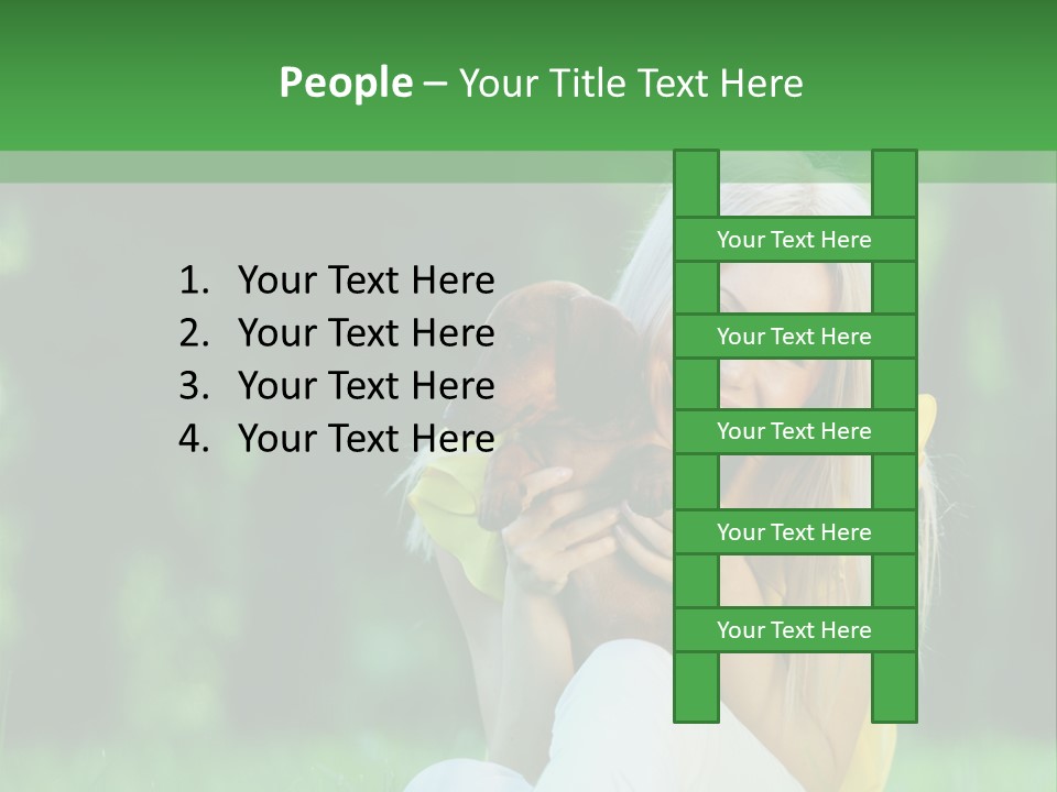 Mammal Person Sitting PowerPoint Template